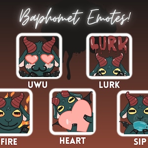 Baphomet Emotes | Cute Demon / Devil Emote pack for Discord or Twitch!