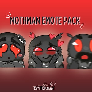 Mothman Emote pack 3 for twitch, Discord or YouTube