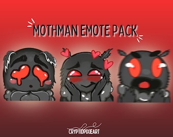 Mothman Emote pack 3 for twitch, Discord or YouTube