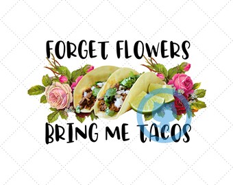 Motif floral amateur de tacos : gastronome amusant PNG (téléchargement numérique)