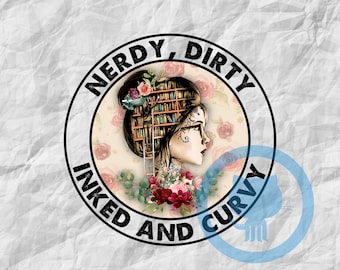 Inked Momma, Inked and Curvy, Tattoo, Cute, PNG, Digital Design, Sublimation Design, Crafting Design, Download