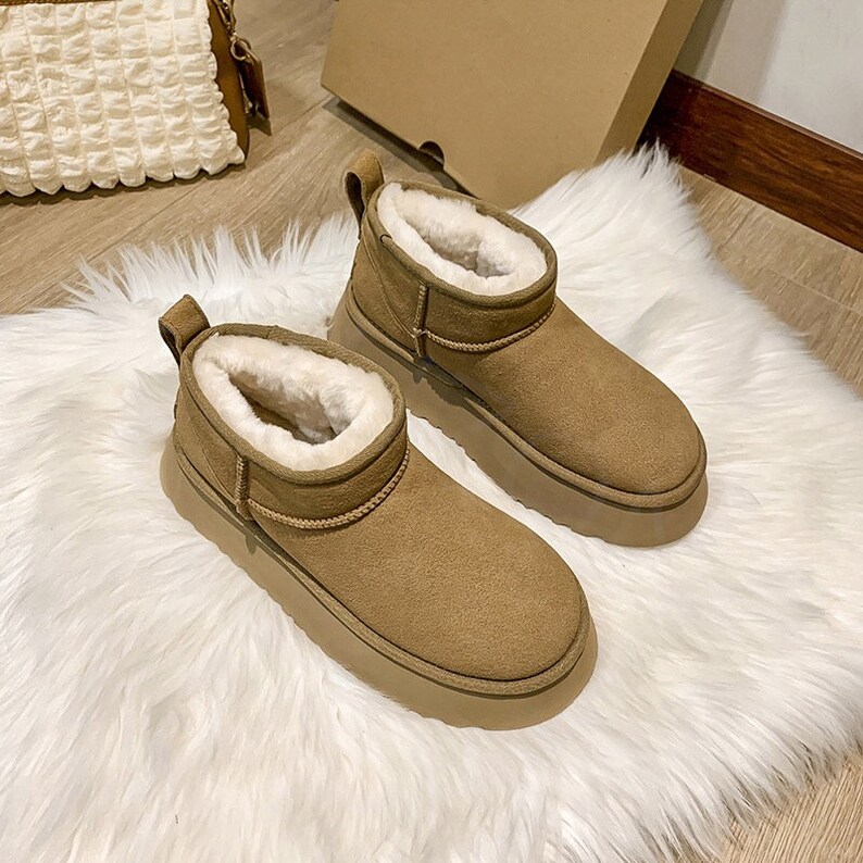 Ugg Inspired Winter Bella Hadid Plush Snow Boots Unisex Women - Etsy