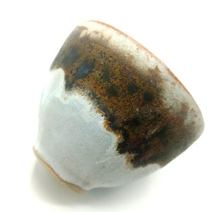 Handmade white and brown  ceramic bowl / vessel