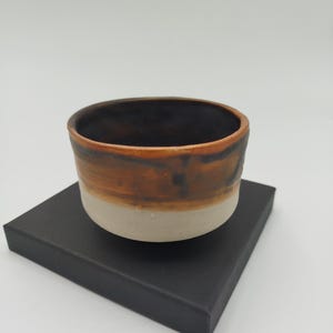 Handmade ceramic black and white vessel/cup/bowl
