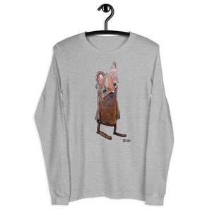 Illustrierte Grafik Unisex Langarm T-Shirt