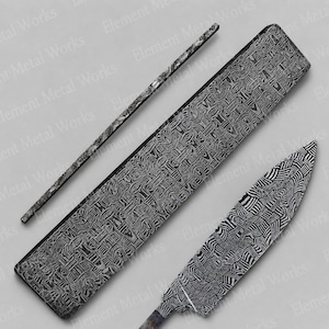 Damascus Steel Mucus Pattern Billet | Handmade Damascus Blank for Knife Making | Custom Damascus Steel Bar | Blade Steel for Knifemakers