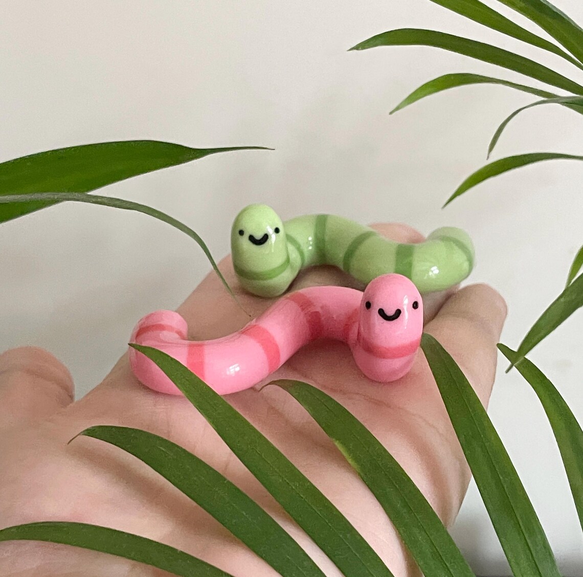 Worm Desk Buddy - Adopt A Mini Earthworm, Handmade Ring Holder, Pen ...