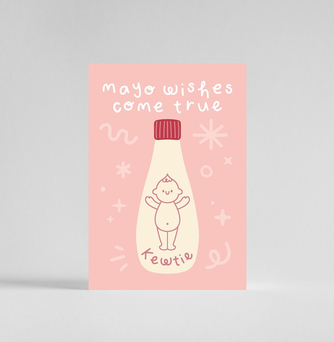 Kewtie Mayo Wishes Come True Kewpie Mayonnaise Birthday Card Cute Fun