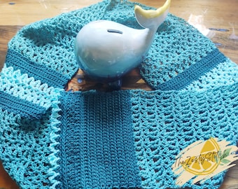 Patron au crochet - Foulard uni et dentelle