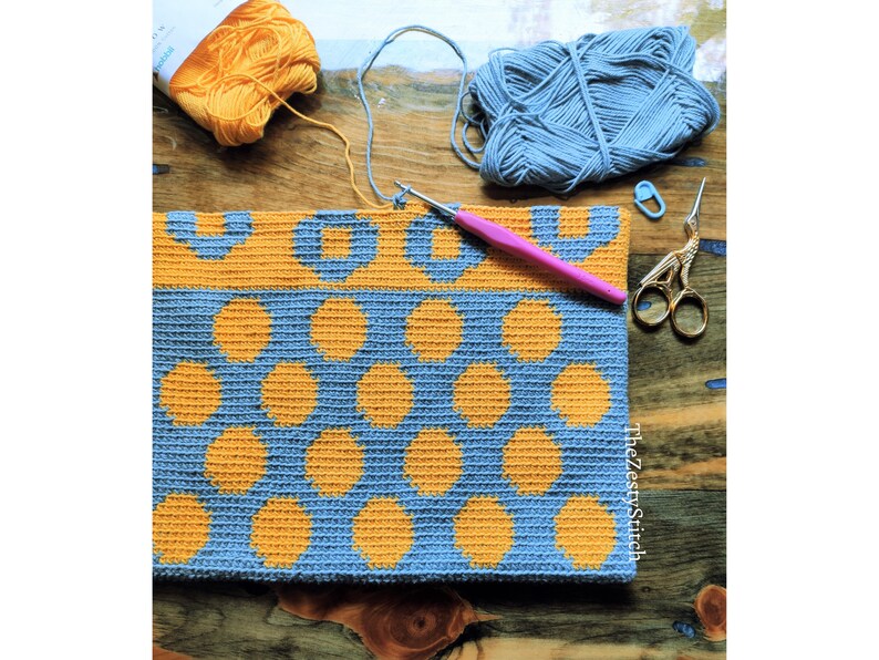 Crochet Pattern Sunny Days Bag Tapestry Crochet PDF Download image 2