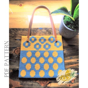 Crochet Pattern Sunny Days Bag Tapestry Crochet PDF Download image 1