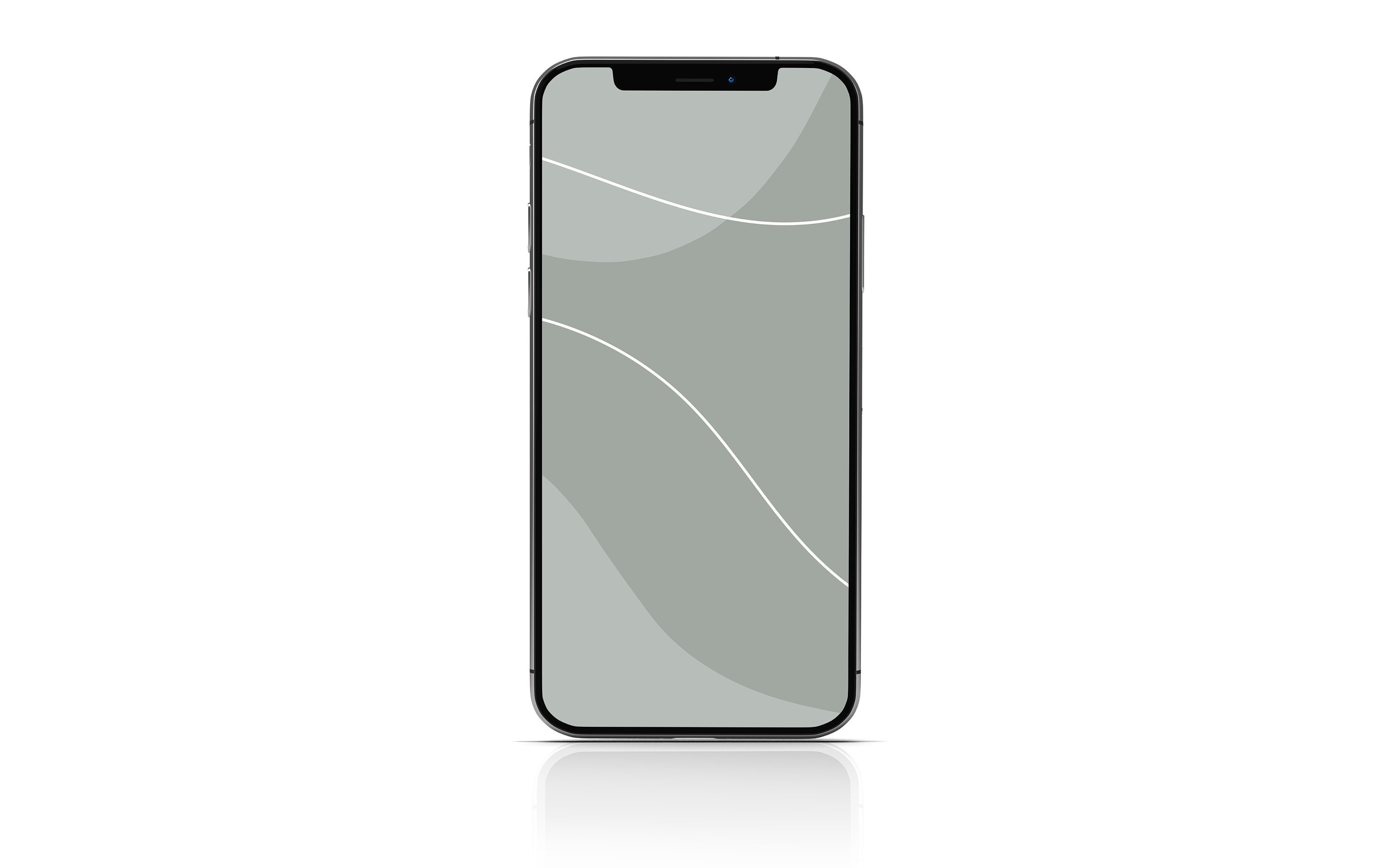 Soft Green Minimal Swirl Pattern Phone Wallpaper Simple Etsy