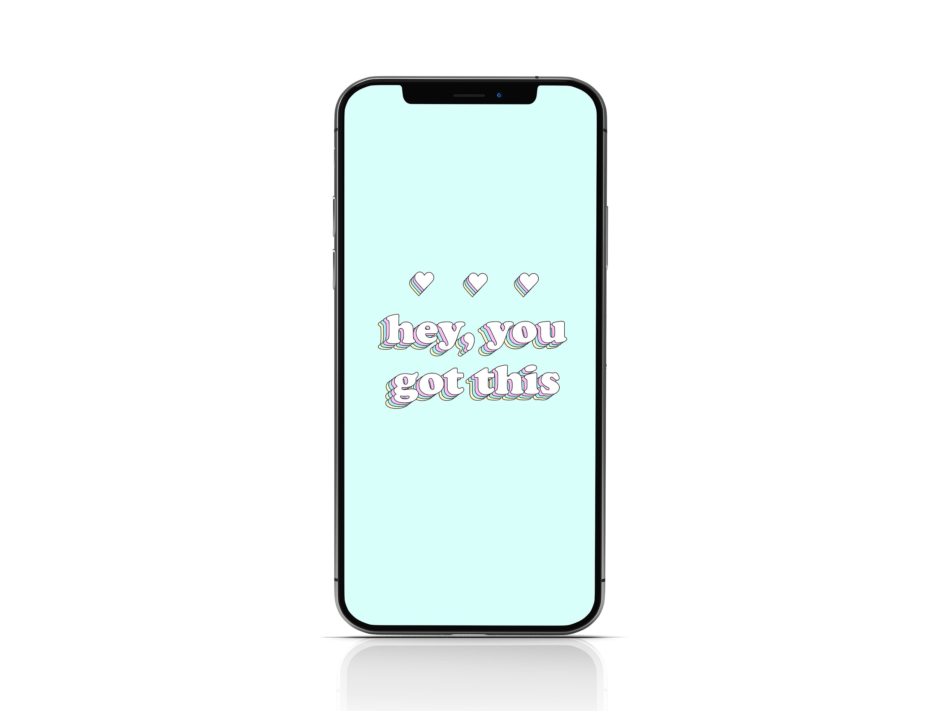 Cute Positive Quote Phone Wallpaper hey You Got - Etsy Cute Positive Quote Phone Wallpaper hey You Got - Etsy