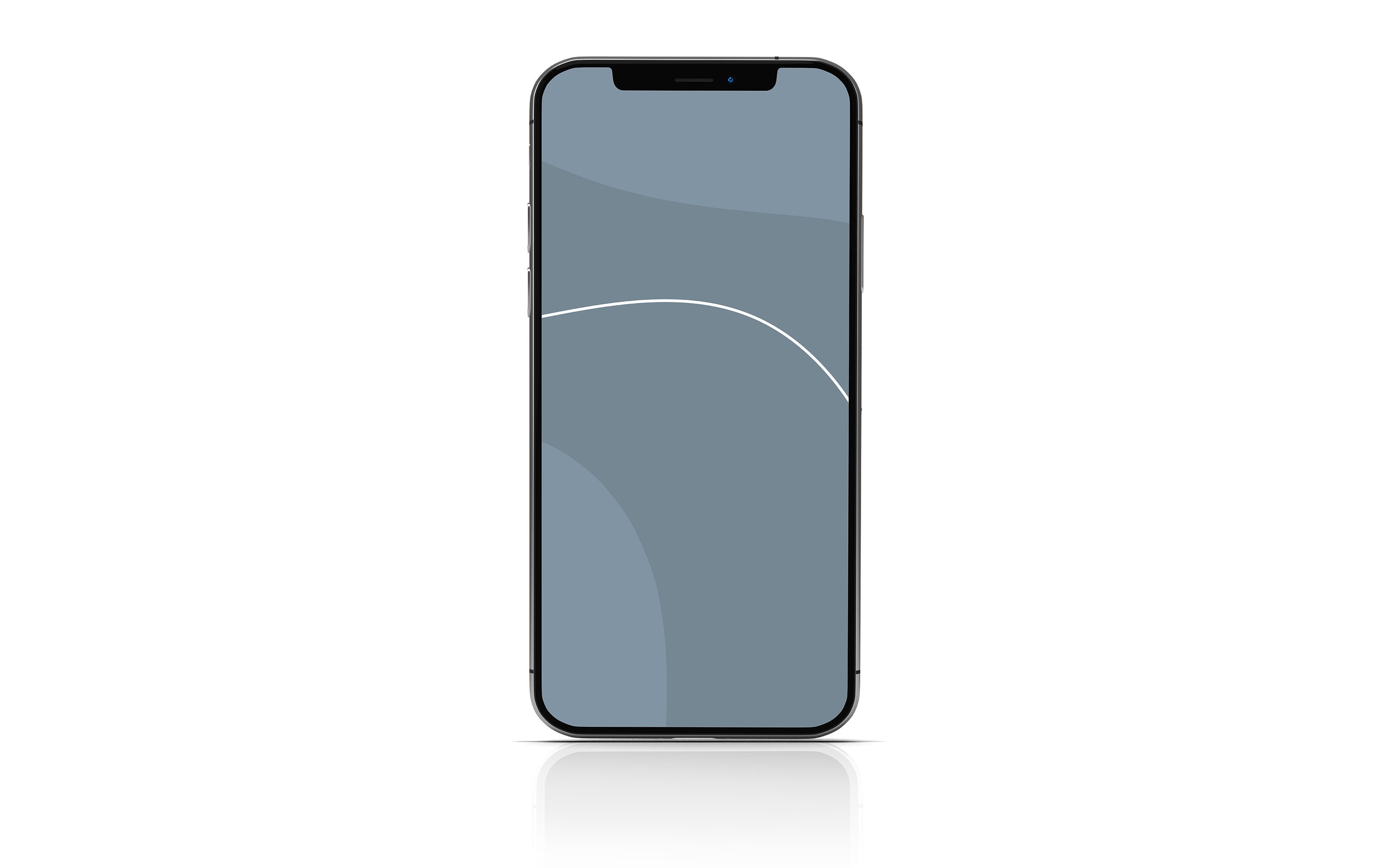 Blue Minimal Swirl Pattern Phone Wallpaper Simple Etsy Canada