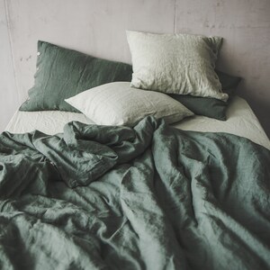 Linen sheets. Linen cover set. Queen sheet set. King sheet set. Pure flat sheet. Bed sheets. Linen bedding set. Natural linen bedding. image 7