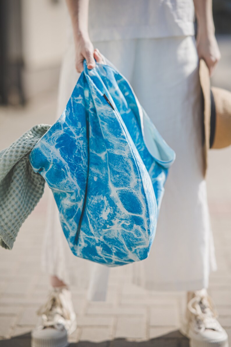 Tote bag, Shoulder Bag, Shoulder purse, Cotton Tote Bag, Reusable Tote Bag, Holiday bag, Beach bag, Large capacity bag, Summer Tote bag image 8