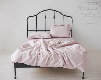 Satin cotton bedding set. 300 TC premium cotton sheets set. 3 pieces satin cotton bedding set. Luxury bedsheet set. Pima satin bedding set.