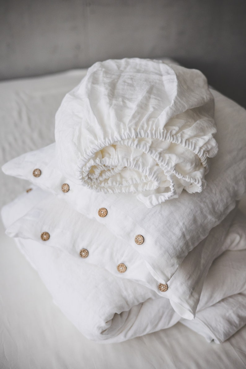 Linen sheets. Linen cover set. Queen sheet set. King sheet set. Pure flat sheet. Bed sheets. Linen bedding set. Natural linen bedding. White