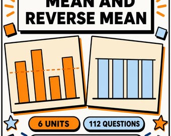 Mean and Averages Interactive Maths Lesson | Workbook with Answers | Missing Values | KS2 KS3 GCSE 11 Plus | Home Education Digital Download