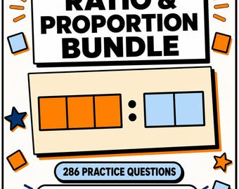 Ratio and Proportion Interactive Lesson Bundle | Revision Workbook and Worksheets | KS2 KS3 GCSE 11 Plus | Homeschool Maths Digital Download
