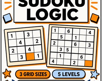 Sudoku for Kids Interactive Lesson | Logic and Reasoning Puzzles | 4x4 to 9x9 Five Levels | KS2 KS3 11 Plus | Homeschool Digital Download
