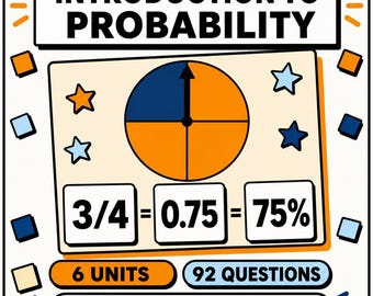 Probability Interactive Maths Lesson | Workbook with Answers | Chance and Fractions | KS2 KS3 GCSE 11 Plus | Home Education Digital Download