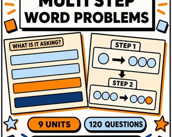 Multi Step Word Problems Interactive Maths Lesson | Practice Questions and Answers | Year 5 Year 6 KS2 KS3 | Tutor Resource Digital Download