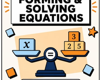 Interactive Forming and Solving Equations Algebra Maths Mastery Lesson | KS2, GCSE, 11+ Practice (Digital Download) | 5 Units | 80 Questions