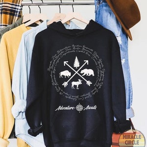 63 US National Park Name Crewneck Sweatshirt, All 63 Us National Park List Adventure Awaits Compass Sweatshirt