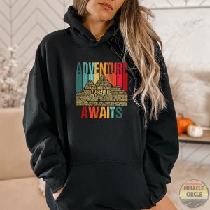 Name 63 National Park Checklist Hoodie, All 63 US National Park Name List Adventure Awaits Hoodie