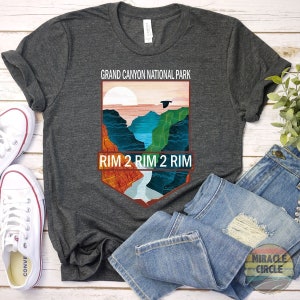 Rim To Rim To Rim Crewneck Shirt, Grand Canyon National Park R2R2R Arizona Camping Hiking Travel shirt
