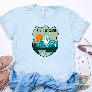 Grand Teton Shirt, Vintage Grand Teton National Park Wandern Camping Berg Shirt