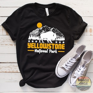 Yellowstone Buffalo Shirt, Yellowstone National Park NPS Camping Mountain Bison Shirt