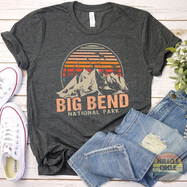 Chemise Big Bend, chemise vintage Big Bend National Park Camping Mountain Bear