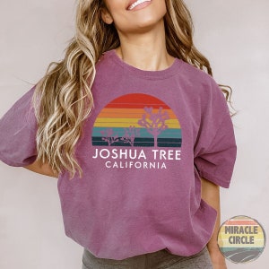 Joshua Tree 1717 Shirt, Joshua Tree California Vintage Retro Camping National Park Garment-dyed Shirt