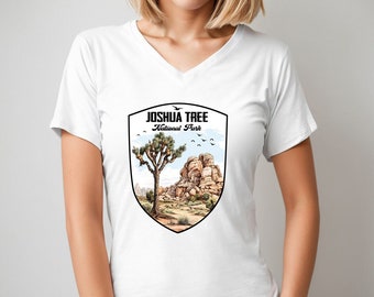 Joshua Tree Unisex V-Neck Shirt, Vintage National Park California Joshua V-Neck Shirt