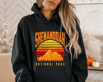 Shenandoah Hoodie, Vintage Travel Shenandoah National Park Mountain Camping Hiking Mountain Hoodie