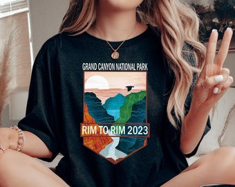 Custom Rim To Rim 2024 Hiking Team Shirt, Grand Canyon National Park Hike R2R Hiker Camping Group shirt