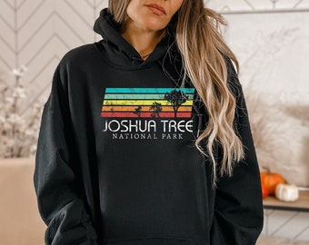 Joshua Tree Hoodie - Joshua Tree California Vintage Retro Camping National Park Hoodie