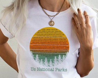 63 US National Park Shirt, Hiking Check List in U.S. National Parks Shirt