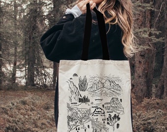 Iconic Park AOP Tote Bag, Iconic National Parks Bag