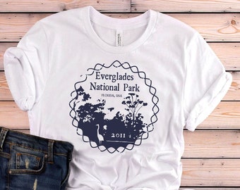 Custom EVERGLADES Passport Shirt, Personalized EVERGLADES National Park Florida Cancellation Stamp shirt