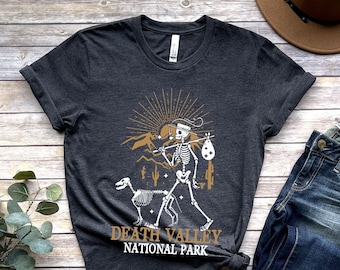 Death Valley Shirt, Death Valley National Park Skeleton Hiking Camping Adventure Mountains shirt