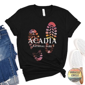Acadia Crewneck Shirt, Acadia National Park Mount Desert Island Maine Cadillac Mountain shirt, Acadia Camping shirt, Camping Gift