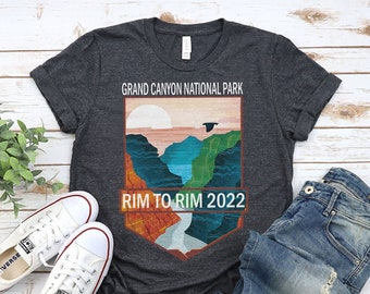 Custom Rim To Rim 2024 Shirt, Personalized Grand Canyon National Park Arizona Camping Hiking Travel shirt