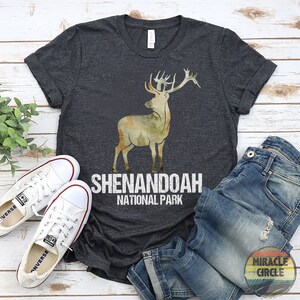 Shenandoah Crewneck Shirt, Shenandoah National Park Camping Forest Buck Deer Hiking Shirt