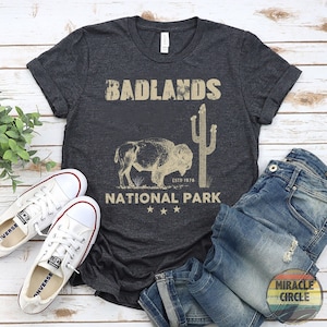 Badlands Crewneck Shirt, Badlands National Park Camping Mountain Hiking Adventure Travel Gift For Camper Outdoor Gift