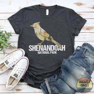 Shenandoah Crewneck Shirt, Shenandoah National Park Camping Forest Bird Hiking Shirt