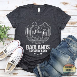 Badland Crewneck Shirt, Badland National Park Buffalo Bison South Dakota Shirt, South Dakota shirt, Camper Adventure Shirt