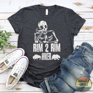 Rim 2 Rim Hiker Checklist Crewneck Shirt, Grand Canyon National Park Rim To Rim R2R Hiker Hiking Outdoor Wilderness Forest shirt